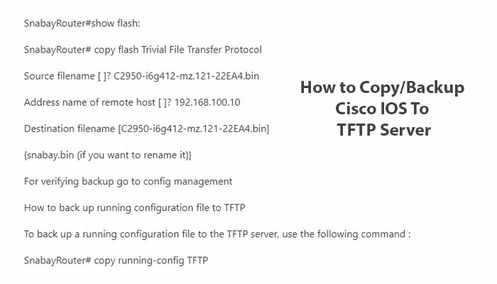 how to copy cisco ios to tftp server